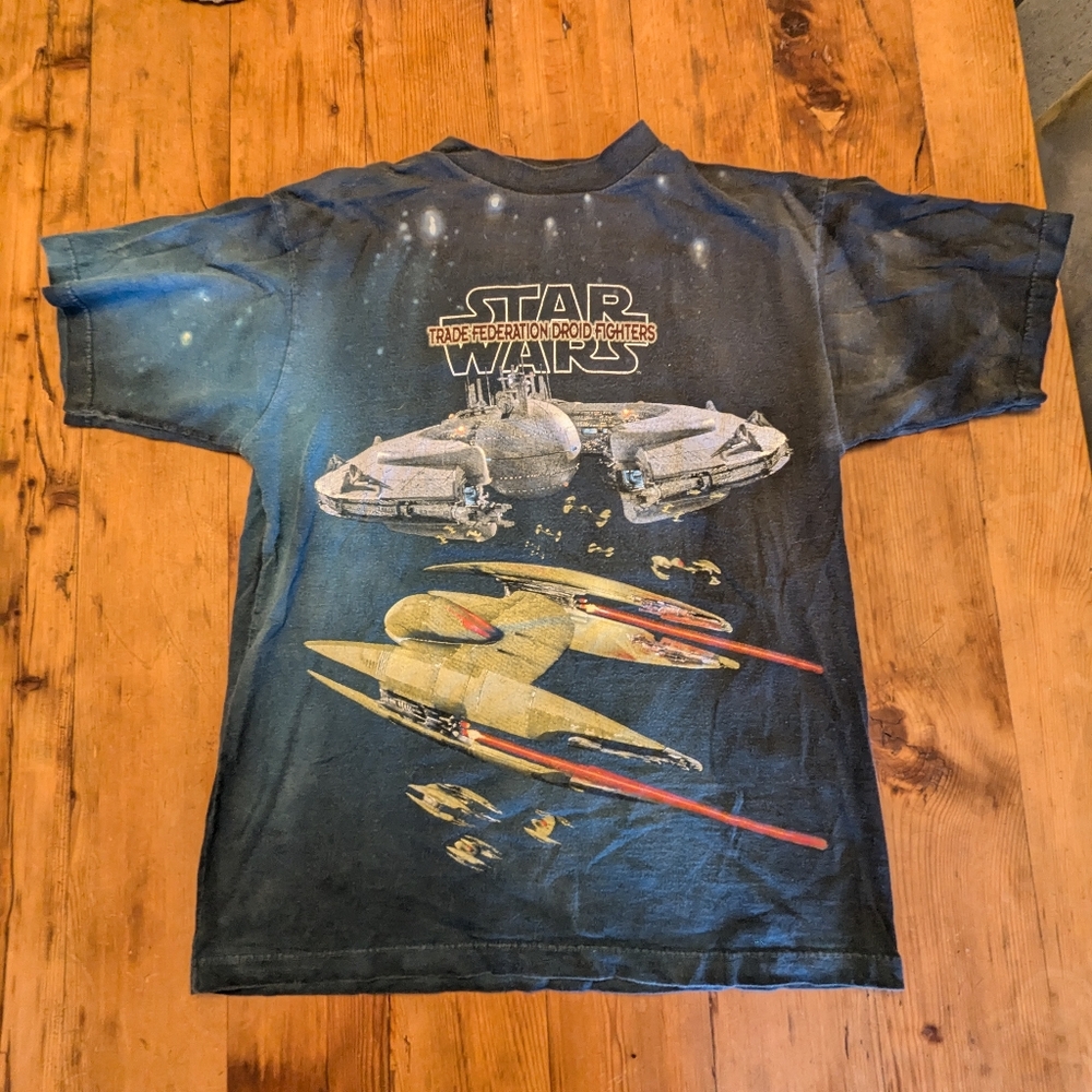 RARE Star Wars Phantom Menace Droid Starfighter teeshirt. truevintage